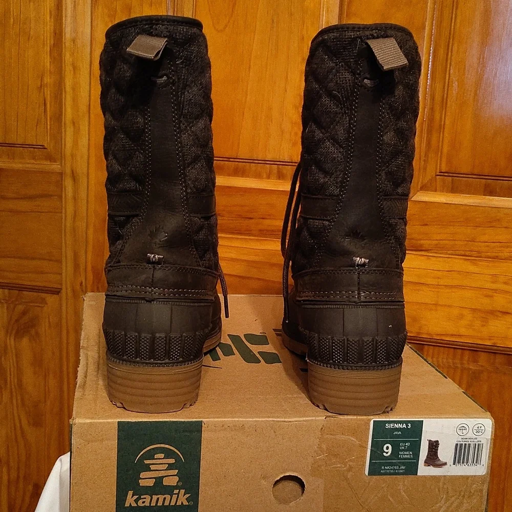 Kamik Sienna 3 Dark Brown Lace-Up Boots - Picture 3 of 6